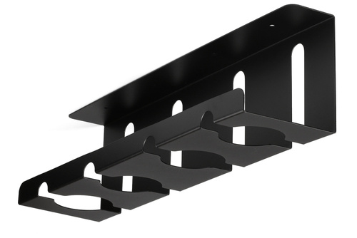 CWT-O2 | Set 2 organizatoare pentru cabluri sub blat birou 40 cm | Coș, ghid, mâner | Negru