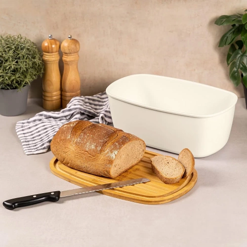 FC-B215 | Bread storage container | Bread box | Roll container with cutting board