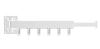  LYJ-S30-WIT | Opvouwbare kleerhanger | Opvouwbare droger | Wandrail met haken 