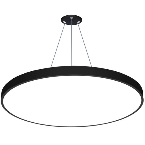 LPL-005 | LED hangende plafondlamp 100W | rond vol | aluminium | CCD niet-knipperend | Φ100x6