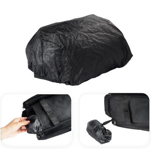 Alforja impermeable para maletero de 27 l | Bolsa para bicicleta con protector de lluvia y reflectores | Bolsa resistente 3 en 1 | ZTB-670