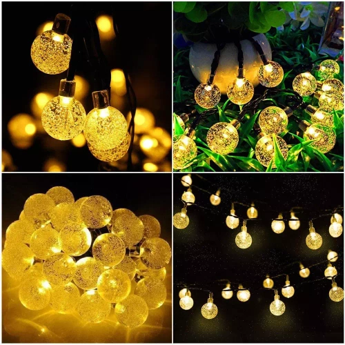 SDC-Q40LED-6M | LED saulės sodo girlianda | 6 metrai, 40 šviesos diodų