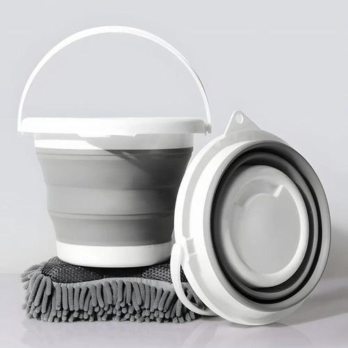 Faltbarer Eimer | Silikon | 5 l | grau | XCP-5L-GREY