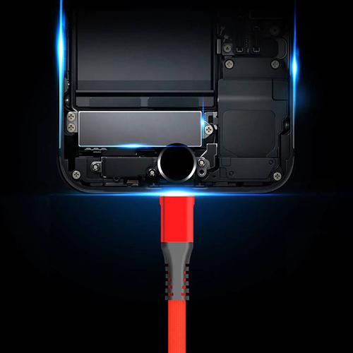 UC-020-IP | Kort USB - Lightning kabel til iPhone | Quick Charge 3.0 | 30 cm | Dataoverførsel, Bilspil