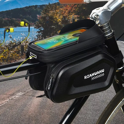 Sacoche de cadre vélo | étui tactile pour smartphone | sacoche vélo étanche EVA | organiseur pour vélo 464-OPP