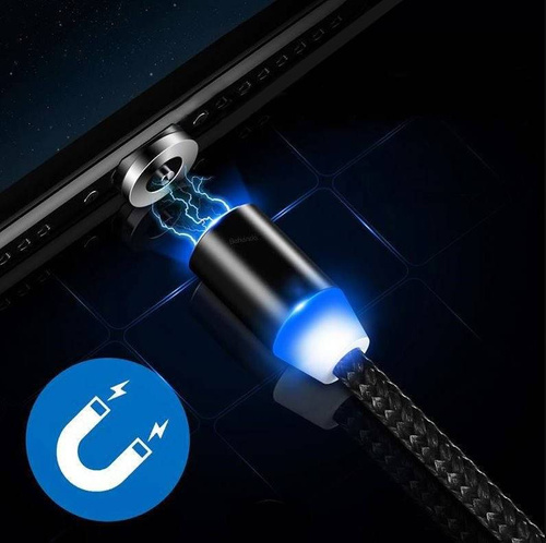 AM23 | 3 az 1-ben 2M | Mágneses USB töltőkábel a telefonhoz | Gyorstöltés 3.0 2.4A