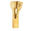 BRS-5in1-BAMBOO | Bamboo kitchen utensils with a stand