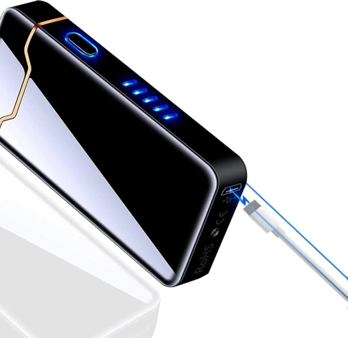 Plasma-Feuerzeug | Elektrisch, USB-aufladbar | schwarz | JL-818-BLACK