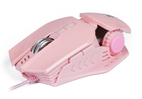 G530 | Ružová herná počítačová myš, káblová, optická, USB | RGB LED podsvietenie | 1200-6400 DPI, 7 tlačidiel