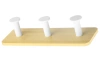 Kleiderhaken aus Bambus | 3 Haken | weiß | YG-DH16-WHITE