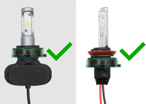TK-108 | Adapter voor montage van een LED-lamp of HID-gloeidraad | VW Polo, Tiguan, Touran, Skoda Octavia