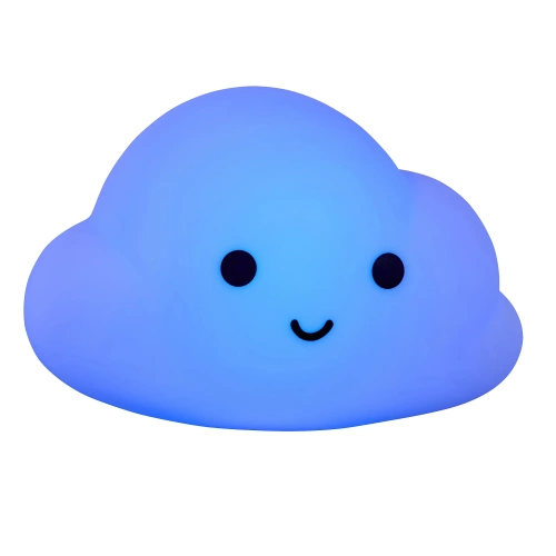 Luz nocturna LED de silicona en forma de nube | Lámpara portátil para niños de 9 colores | Recargable por USB | JL-907