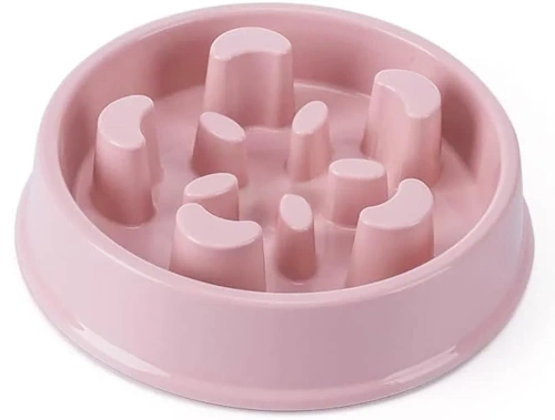CWP-B18-PINK | Pet Food Slow Bowl | Skål med skridsikre puder