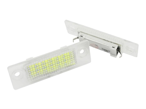 LHLP036S28 | LED Kennzeichenbeleuchtung mit E-Prüfzeichen, Ersatz für  VW Touran, Caddy, Golf 5, Jetta, Passat B5/B6, Touran, Transporter, Skoda Superb | LED Nummernschildbeleuchtung | CANBUS Lampe, 2 Stück