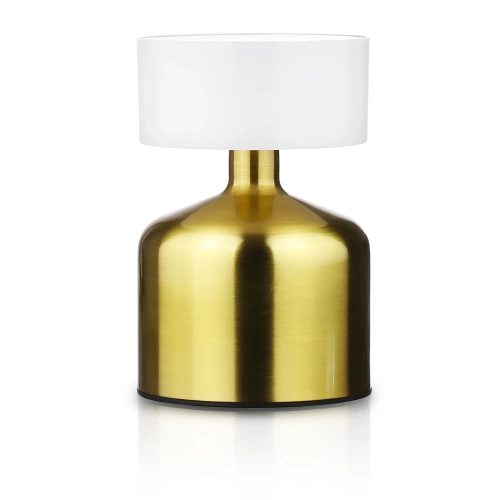 LED-Tischleuchte mit integriertem Akku | Nachttischleuchte mit drei Lichtfarben | Stimmungsleuchte für Hotel, Restaurant | gold | HJA44-GOLD