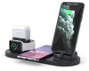 WD-01 | QI docking station for Apple iPhone Airpods iWatch | 15W wireless charger | 3 plugs - USB-C / Lightning / Micro USB