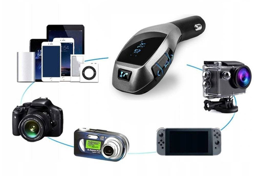X5 | Bluetooth | FM autós adó LED kijelzővel | USB töltő | Hangszóró rendszer