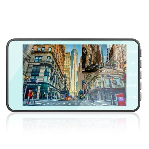 1296p-Auto-DVR mit Rückfahrkamera und 4-Zoll-Touchscreen – G-Sensor, WDR, Parken, 2 Kameras | 2-in-1-Auto-DVR mit Touchscreen und Rückfahrfunktion – 1296p, G-Sensor, WDR, Loop-Aufnahme | PZ-V12-Dual