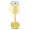 Lampada da tavolo a LED in bambù con regolazione del colore tramite tocco | Luce notturna wireless con batteria integrata da 1500 mAh, USB-C | YG-VM41D