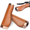 Ergonomické gripy na kolo | Stylové rukojeti z PU kůže | PUBT-G211A-BR