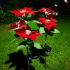FLD-22-ROSSO | Lampada solare da giardino LED Star of Bethlehem | 70 cm, 600 mAh