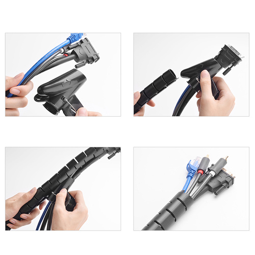 CRG-002-2.6M | Capac, organizator pentru cabluri si fire | Negru