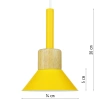 Pendant light | E27 socket, wooden elements, minimalist Scandinavian style | yellow shade | YG-XD002B-Y