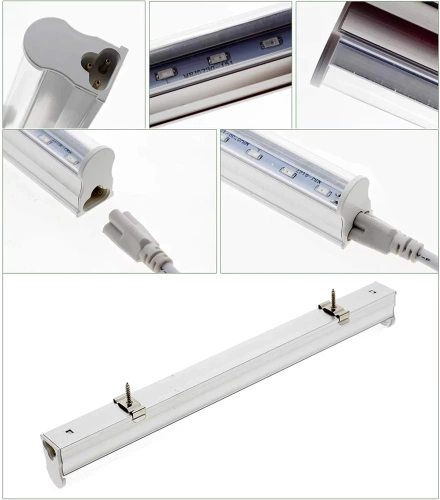 DG-T5-Whitel DG-T5-Whitel | Set of 2 flower grow lamps | 6W lamp for growing plants | Lamp with power cable and connection cable