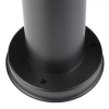 LLR-45CM | Stojací zahradní lampa, kulatý sloupek pro žárovku E27 | Napájení 230V, nerez | Matná černá, 45 cm