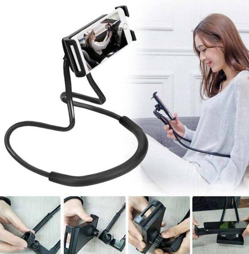 N005-Negru | Stand universal | suport pentru gat / selfie stick pentru telefon