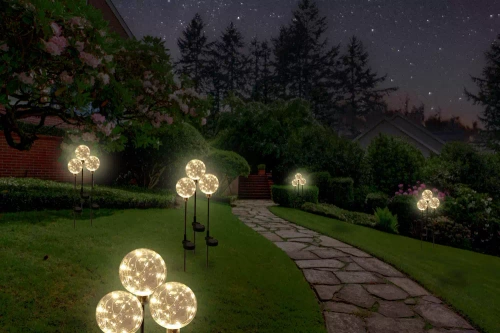 FLD-29-W | Sphere LED solar garden lamp | 66cm, 600mAh