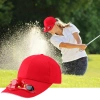 SFH-8934-ROJO | Sombrero solar con molino de viento | Gorra de béisbol con ventilador incorporado | Tapa de enfriamiento