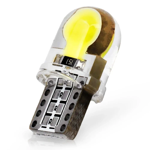 LED žiarovka W5W T10 2 COB 4-Čipová silikónová | krátke - 24 mm