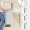 UYL-80L-WIT | Witte wasmand | Bamboe speelgoedcontainer | Houten kledingmand | Wasmand met één compartiment voor de badkamer