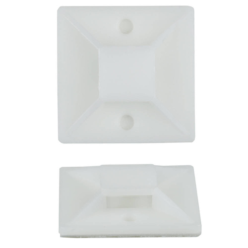 KZ-D06-40MM | Conjunto de 10 organizadores de cabos e fios | Cabos e base com fita de espuma 3M | Branco