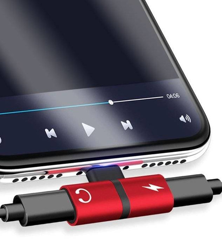 UA-008 | Адаптер Lightning - 2x Lightning | Аудіо адаптер для iPhone