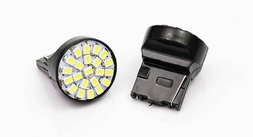 LED bilpære T20 W21W WY21W 22 SMD 1206 FRONT