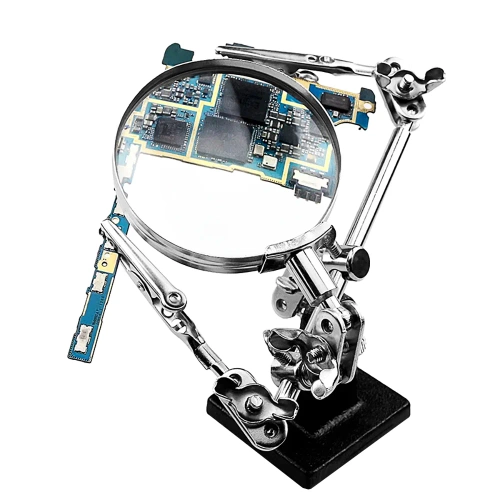 TE-805-B | Universal loddeværktøj | Tredje Arm | forstørrelsesglas