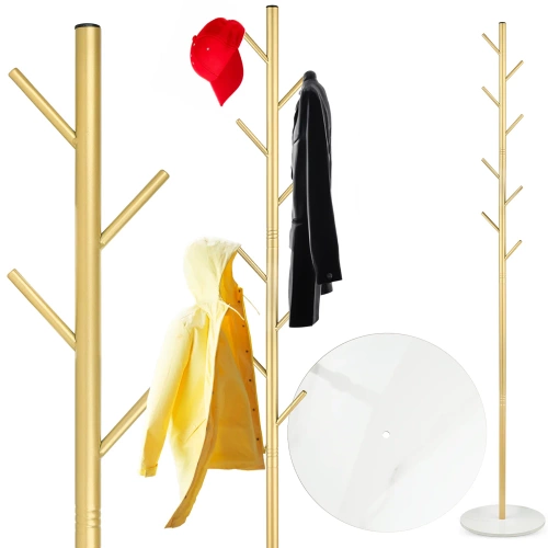 Kleiderständer | Garderobenständer für Jacken und Oberbekleidung | gold | ZK-329-GOLD