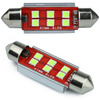 Automobilio LED lemputė C5W 6 SMD 3535 CAN BUS žalia