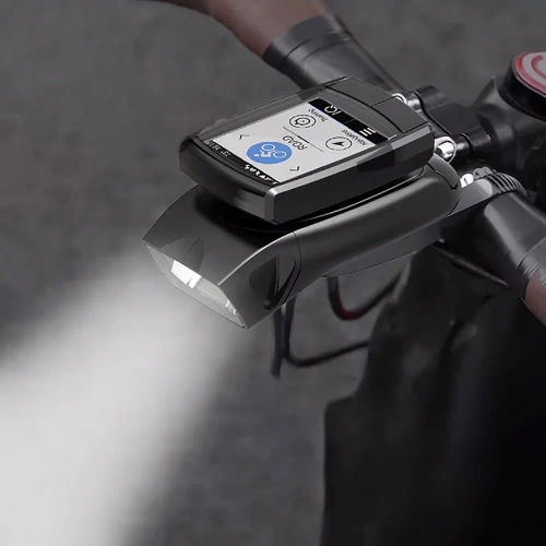 3v1 LED svetlo na bicykel s klaksónom | Držiak pre GPS počítač alebo telefón Garmin | Inteligentné osvetlenie so vstavanou batériou | 05BQ0062