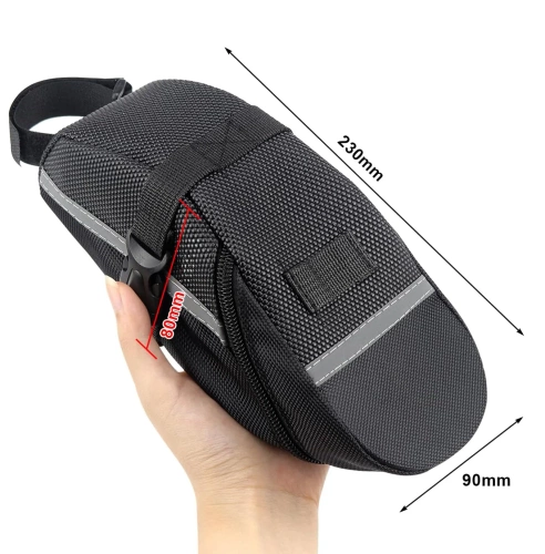 Bolsa de bicicleta impermeável feita de material durável 600D | Alforje leve e aerodinâmico com refletores | 600DCWBW-208