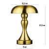 HJA24-A-GOLD | Гъба LED настолна лампа | Безжична лампа за хотел, ресторант | Нощна сензорна лампа