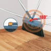 Cleaning set with broom and dustpan on a long handle | Broom with a rotating head and foldable dustpan | FBS-2in1-Blue
