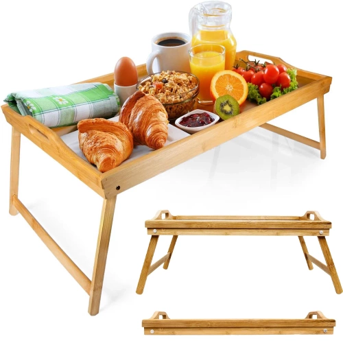 KBT-530 | Table de petit déjeuner sur pieds | Plateau pour ordinateur portable en bois