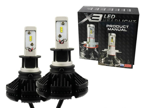 A set of LED bulbs H3 X3 DIODES TYPE ZES 50W 12000 lm