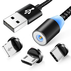 AM23 | 3i1 2M | Magnetisk USB-kabel til opladning af din telefon | Quick Charge 3.0 2.4A