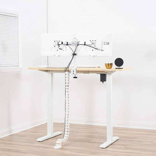 QN-1501 | Housse pour câbles et fils 1,3 m | Canal de câble vertical | Blanc