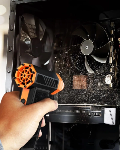 Soprador elétrico turbo | 130.000 RPM, bateria 5.000 mAh | FAN-P30-B+O