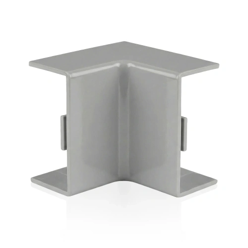 Connecteur d’angle intérieur pour goulotte 40 × 20 mm | Cache-angle pour moulure de câbles | Raccord esthétique à 90° | CDT-04-Grey